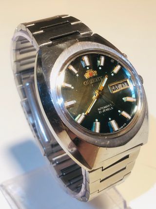 Reloj Orient automático verde vintage 70’s raro