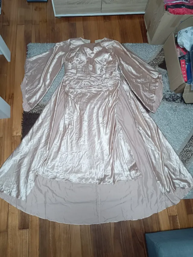 Vestido de Gala Dorado y Rosa