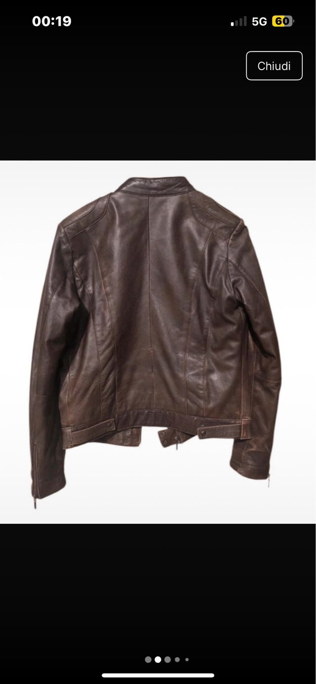 Giacca in pelle donna marrone