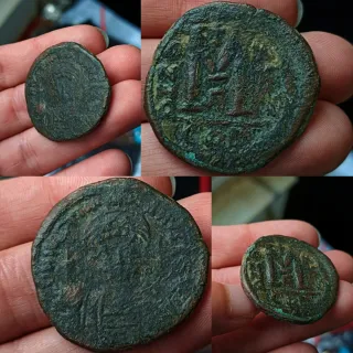 Moneda Bizantina Romana Antigua