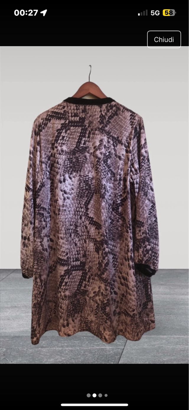 Maglia donna animalier beige/marrone