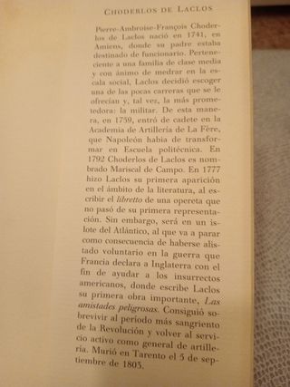 "Las amistades peligrosas"-10€+regalo