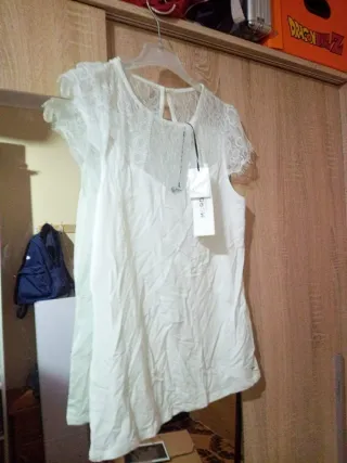 Blusa Morgan Blanca Encaje Niña