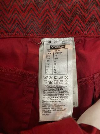 Pantalón de escalada Simond rojo