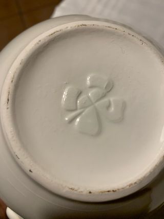 Lattiera e 2 tazze con decoro blu