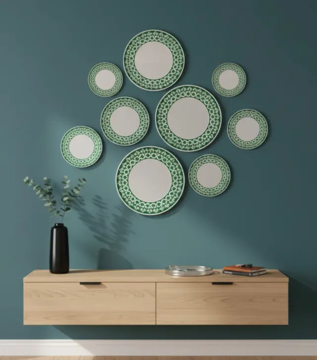 Conjunto de espejos decorativos redondos