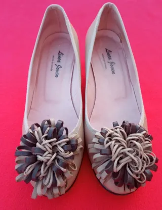 Zapatos planos Linea Joven beige/marrón T37