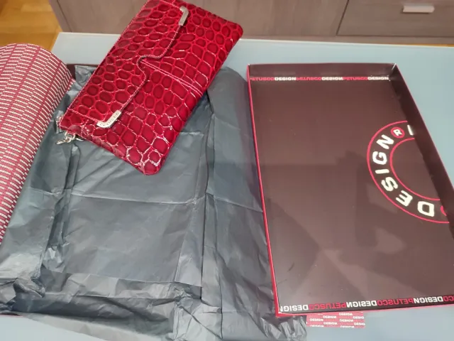 Bolso de mano Petusco charol granate