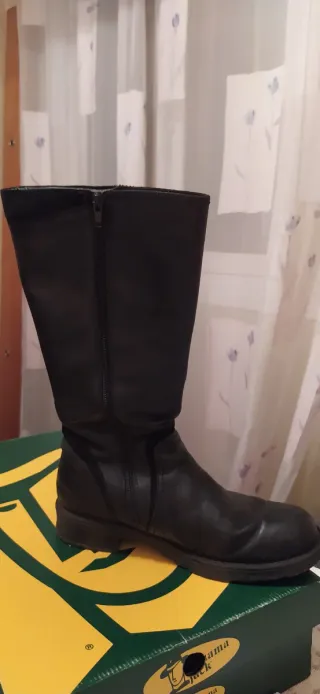 Botas altas mujer napa negro