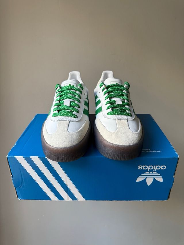 Adidas Samba White Green Gum