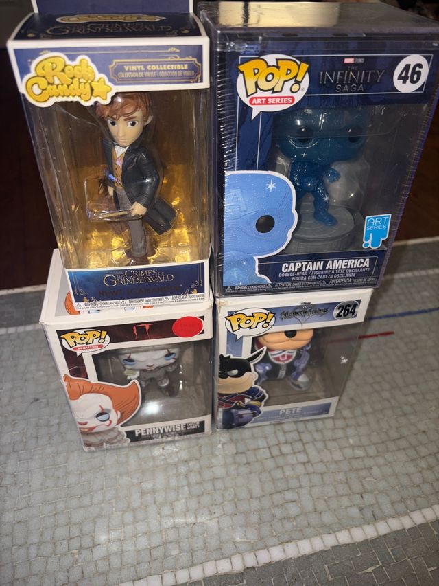 Lote Funko Pop: Captain America, Pete, Pennywise