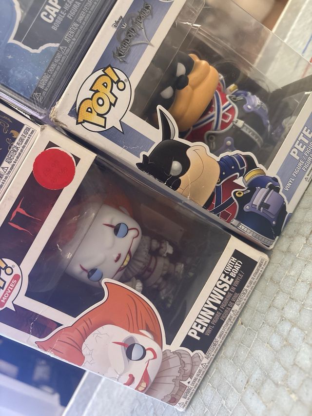 Lote Funko Pop: Captain America, Pete, Pennywise
