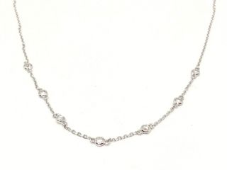 cadena plata 925mm con piedra con circonita 19 2.5cm