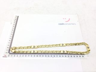 cadena oro 18k con aguamarina 30cm