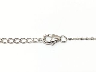 cadena plata 925mm con piedra con circonita 22cm