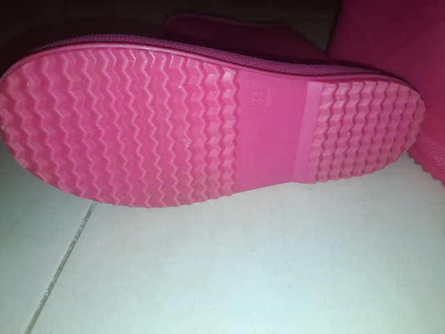Botas de agua niña rosas talla 34