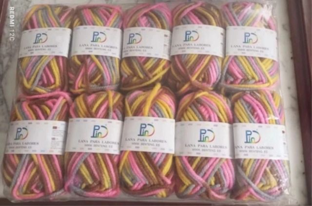 Pack ovillos lana multicolore