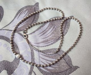 Conjunto plata Perlas y Esferas