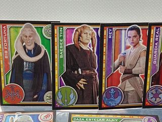 47 Trading Cards cromos star wars, topps trading cards + 8 pegatinas de regalo