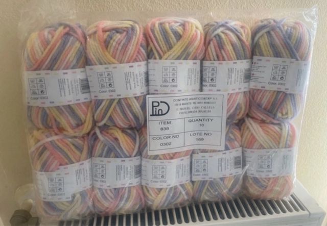 Pack 10 Ovillos Lana Colores Pastel