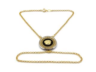 manita oro 18k con piedra con circonita,onix