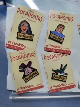 LOTE COMPLETO, 8 PINS DE POCAHONTAS- DISNEY