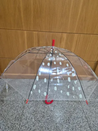 Paraguas infantil transparente 82x65cm