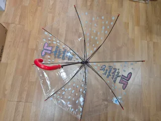 Paraguas infantil transparente 82x65cm