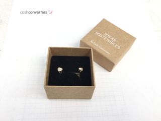pendientes oro 18k con piedra con diamante de laboratorio
