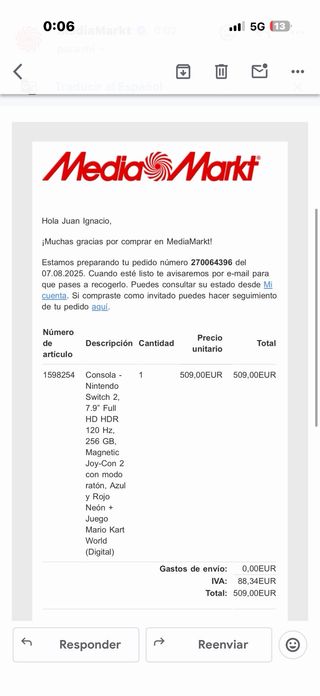 Nintendo Switch 2 Black con garanzia