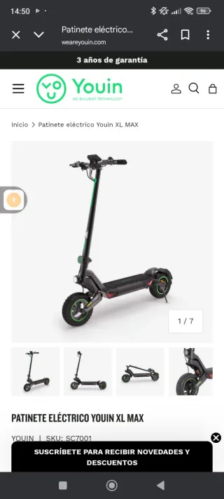 Patinete Eléctrico Negro