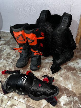Equipación Motocross/Enduro Azul y Rojo