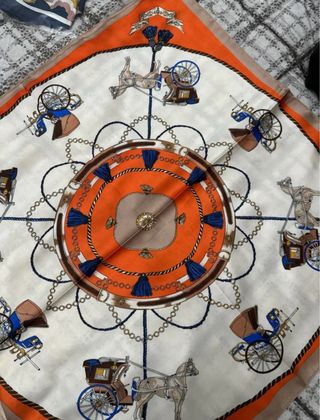 Foulard fantasia carrozze e cavalli