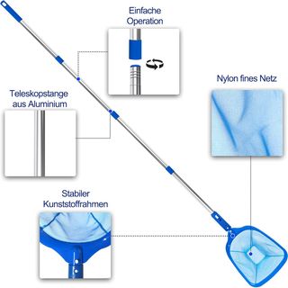 Red de piscina extensible 83-200 cm