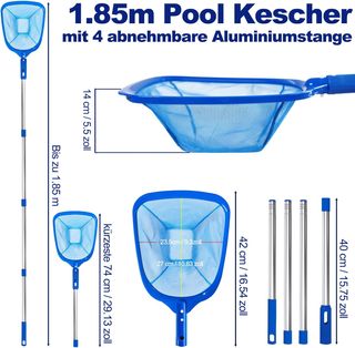 Red de piscina extensible 83-200 cm