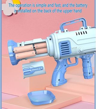 Metralleta Pompas pistola burbujas, Nuevo (azules) , envio 24h