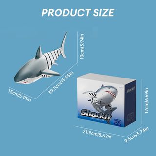 Sharkit Control remoto Modelo 4D-S6 Juguete de tiburón con control remoto con cámara HD 4K para niños y adultos, barco de tiburón RC de alta simulación con control remoto de 2.4 GHz, 4 canales, im...