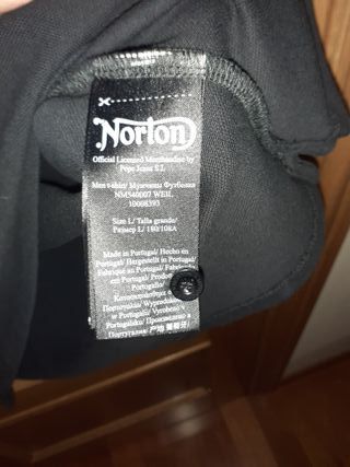 Polo Norton Commando 750 Algodón Negro
