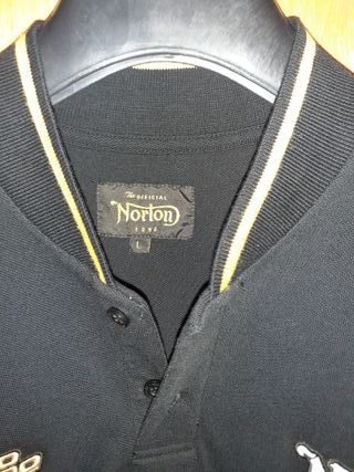 Polo Norton Commando 750 Algodón Negro