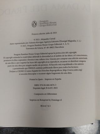 La dama del Prado. Alejandro Corral. 1a edición