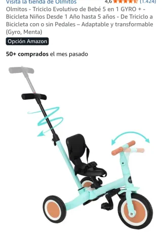 Triciclo Evolutivo Olmitos Gyro Menta