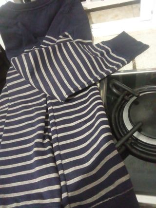 Sudadera Ostrezzze azul y gris talla M