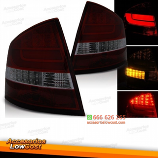 PILOTOS TRASEROS LED OCTAVIA 05+ CRISTAL ROJO AHU