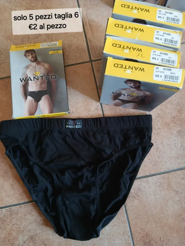 5 Swlip Wanted Neri Taglia 6 - 5 Pezzi