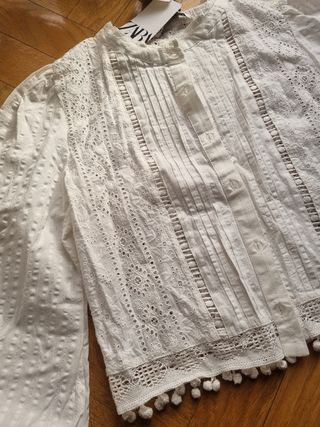 Blusa blanca Zara
