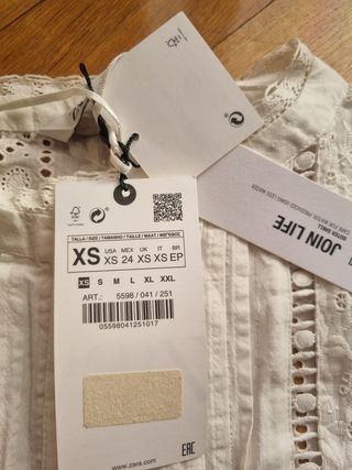 Blusa blanca Zara
