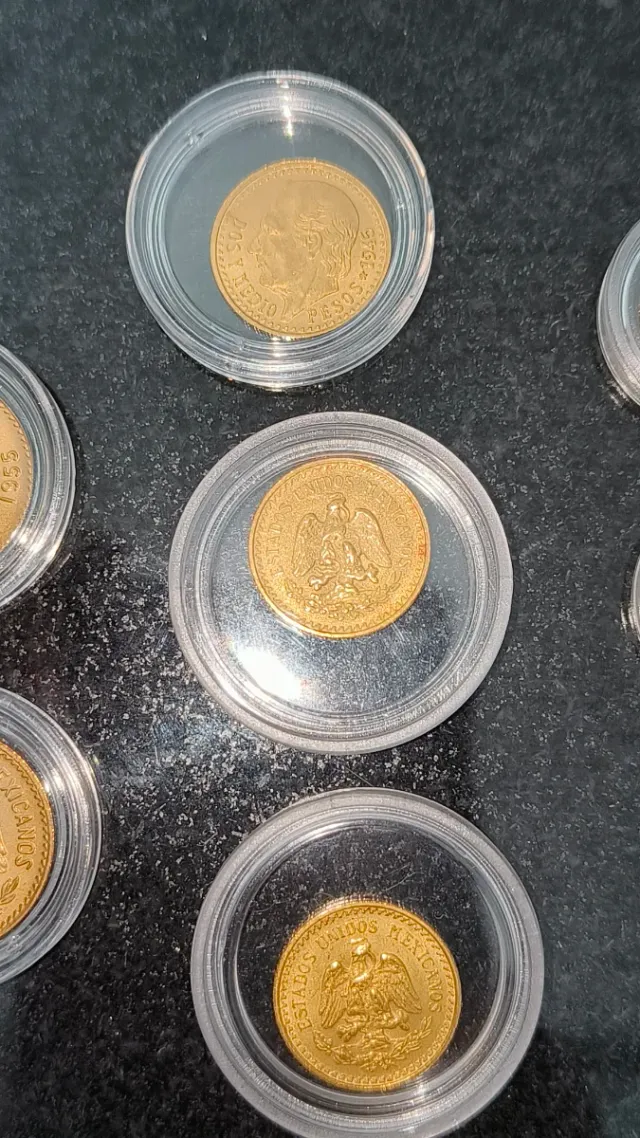 Moneda Oro 20 Pesos Mexicana Calendario Azteca