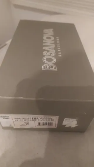 Sandalias Bosanova Piel Vegana Blancas Talla 40