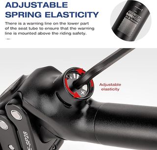 Tija sillín GEWAGE con resorte 37mm