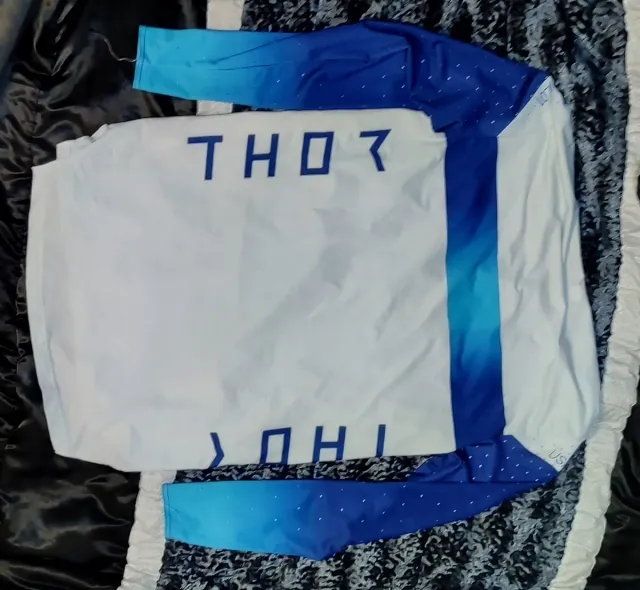 Camisola Thor MX-D Azul e Branco